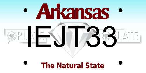IEJT33 Arkansas License Plate