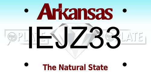 IEJZ33 Arkansas License Plate