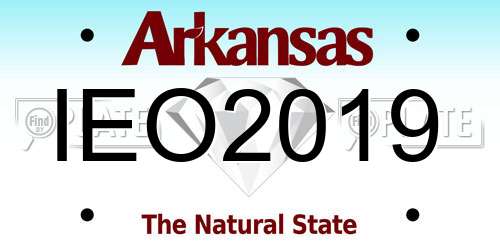 IEO2019 Arkansas License Plate