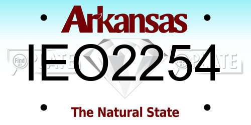 IEO2254 Arkansas License Plate