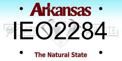 IEO2284 Arkansas License Plate