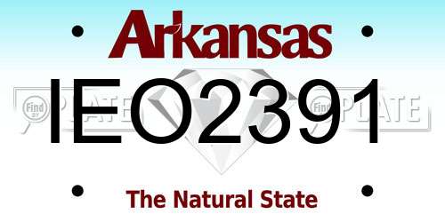 IEO2391 Arkansas License Plate