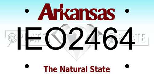IEO2464 Arkansas License Plate