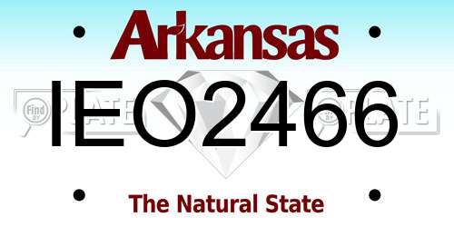 IEO2466 Arkansas License Plate