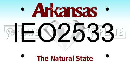 IEO2533 Arkansas License Plate