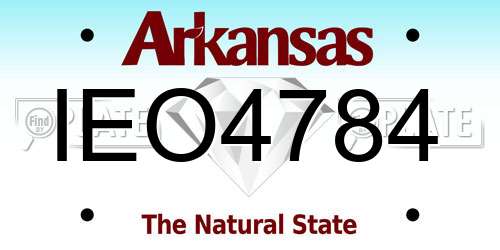 IEO4784 Arkansas License Plate