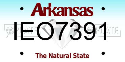 IEO7391 Arkansas License Plate