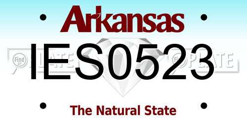 IES0523 Arkansas License Plate