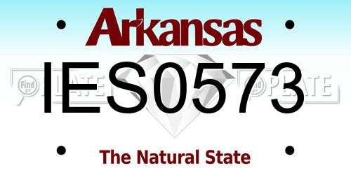 IES0573 Arkansas License Plate