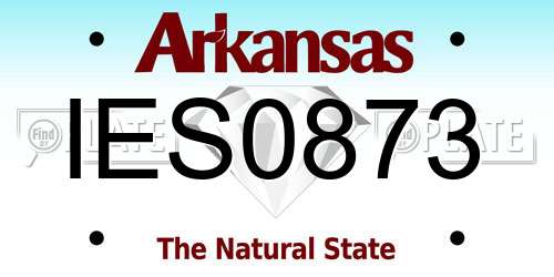 IES0873 Arkansas License Plate