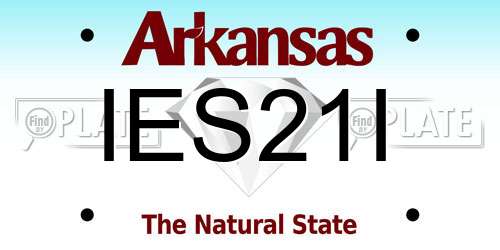 IES21I Arkansas License Plate