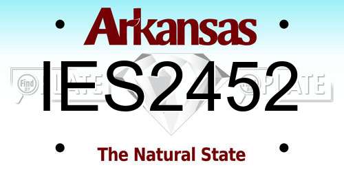IES2452 Arkansas License Plate