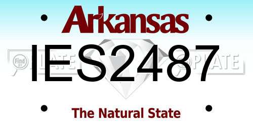 IES2487 Arkansas License Plate