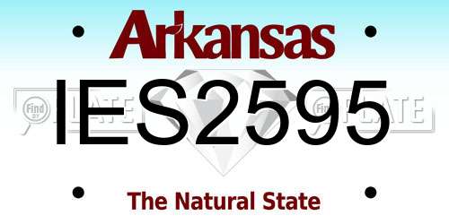 IES2595 Arkansas License Plate
