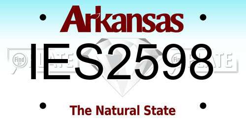 IES2598 Arkansas License Plate