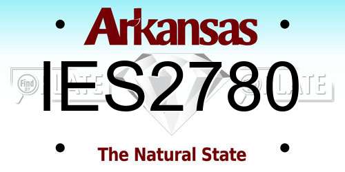 IES2780 Arkansas License Plate