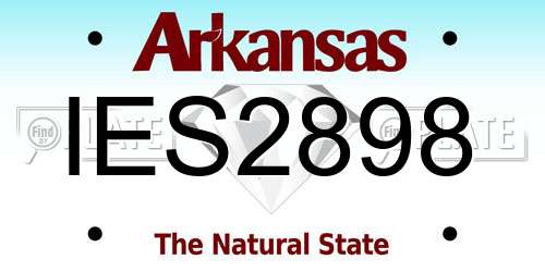 IES2898 Arkansas License Plate