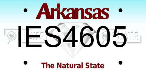 IES4605 Arkansas License Plate