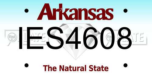 IES4608 Arkansas License Plate