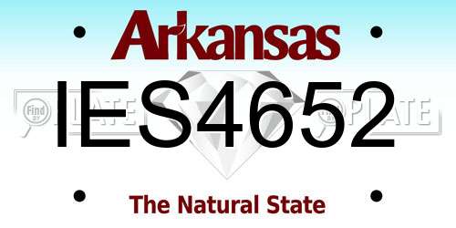 IES4652 Arkansas License Plate