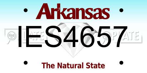 IES4657 Arkansas License Plate