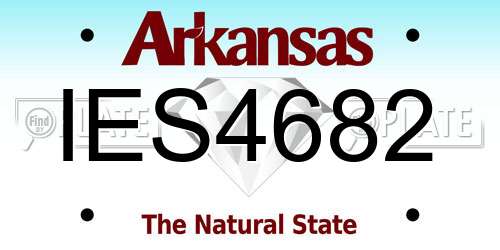 IES4682 Arkansas License Plate
