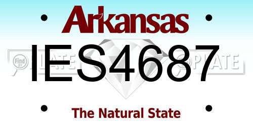 IES4687 Arkansas License Plate