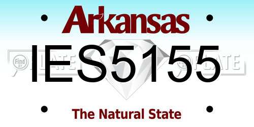 IES5155 Arkansas License Plate