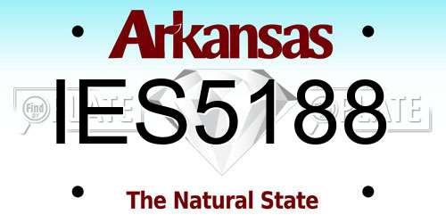 IES5188 Arkansas License Plate