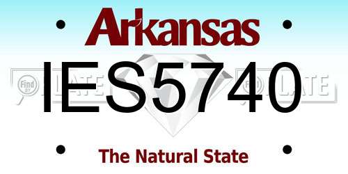IES5740 Arkansas License Plate