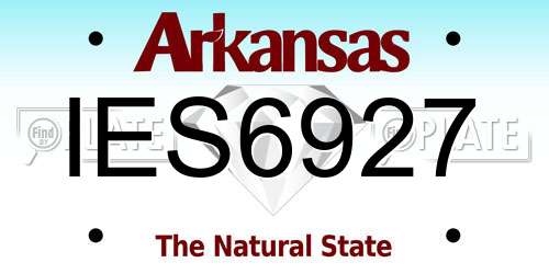 IES6927 Arkansas License Plate