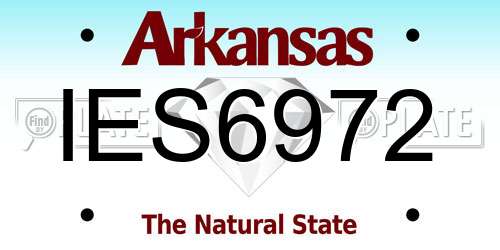 IES6972 Arkansas License Plate
