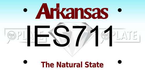 IES711 Arkansas License Plate