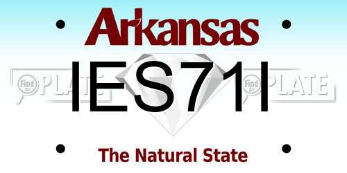 IES71I Arkansas License Plate