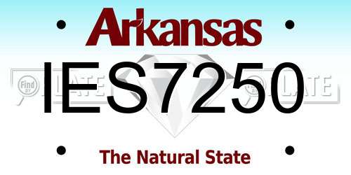 IES7250 Arkansas License Plate