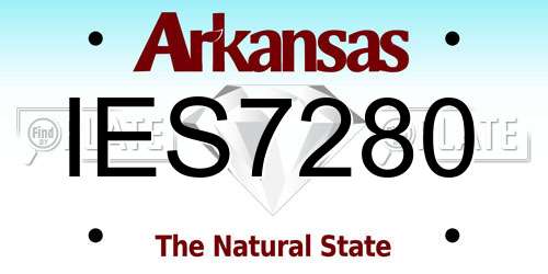 IES7280 Arkansas License Plate