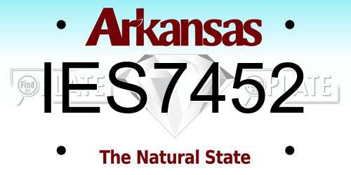 IES7452 Arkansas License Plate