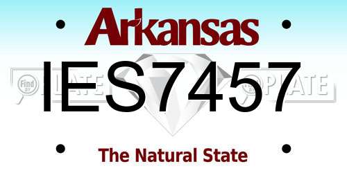 IES7457 Arkansas License Plate