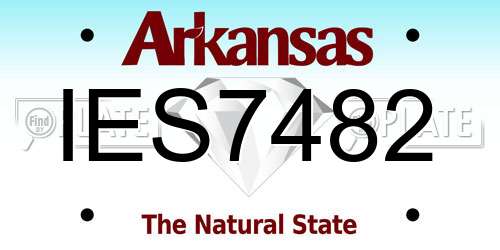 IES7482 Arkansas License Plate