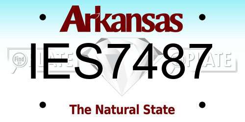 IES7487 Arkansas License Plate