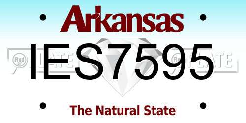 IES7595 Arkansas License Plate