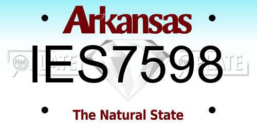 IES7598 Arkansas License Plate