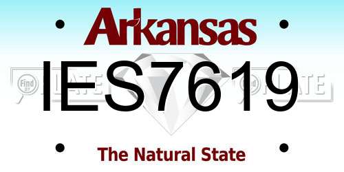 IES7619 Arkansas License Plate