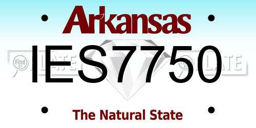 IES7750 Arkansas License Plate