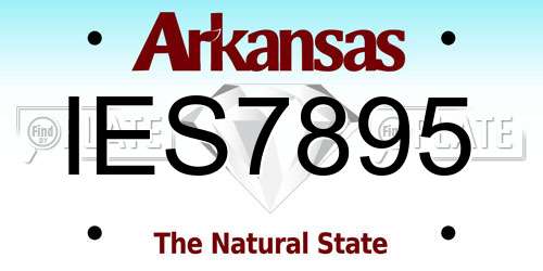 IES7895 Arkansas License Plate