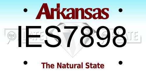 IES7898 Arkansas License Plate