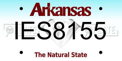 IES8155 Arkansas License Plate