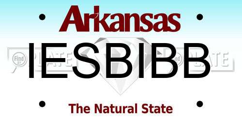IESBIBB Arkansas License Plate
