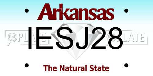 IESJ28 Arkansas License Plate