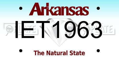 IET1963 Arkansas License Plate
